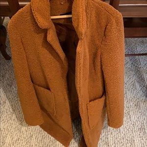 French Connection Brown Teddy Coat